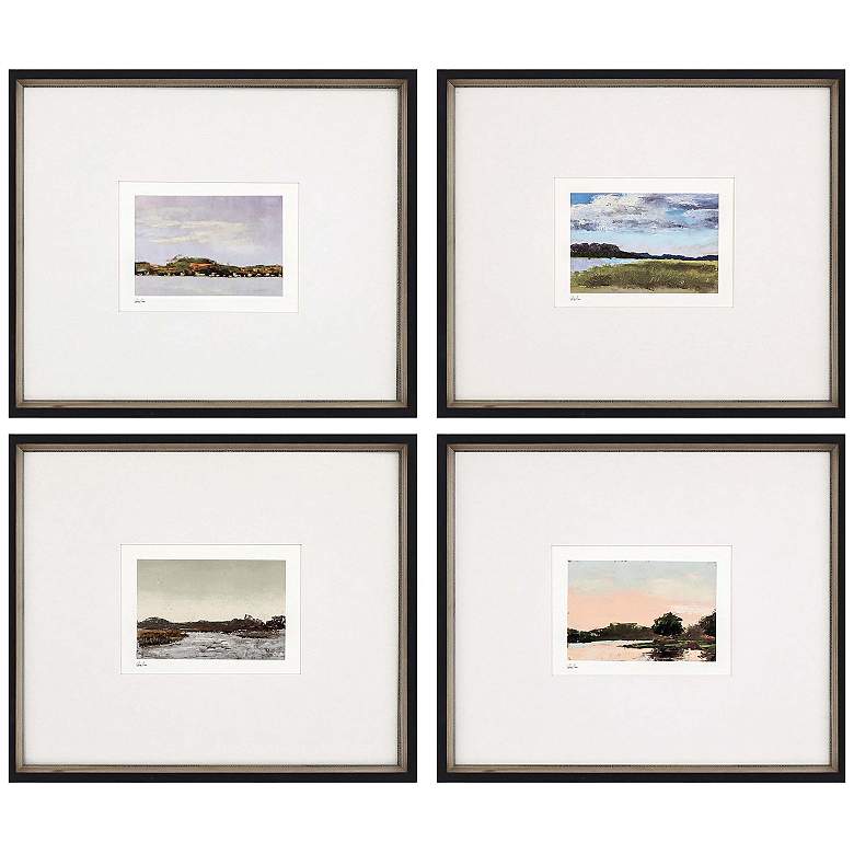 Image 1 Land Study I 19"W x 17"H Framed Art Set of 4