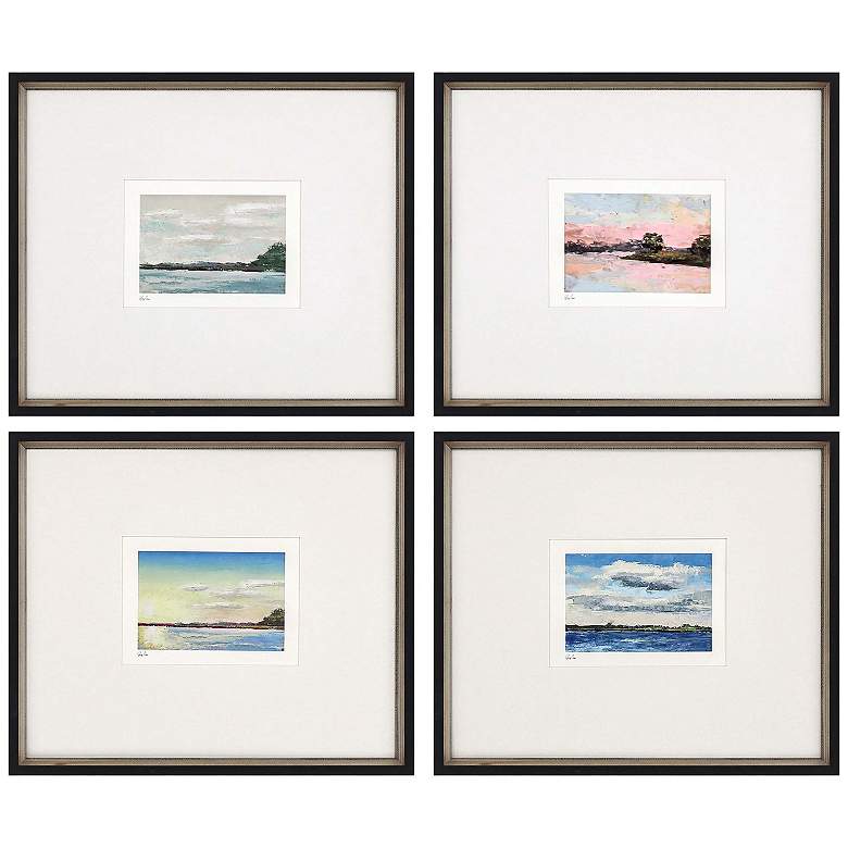 Image 1 Land Study III 19" Wide 4-Piece Framed Giclee Wall Art Set