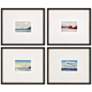 1_Land Study III 19" Wide 4-Piece Framed Giclee Wall Art Set