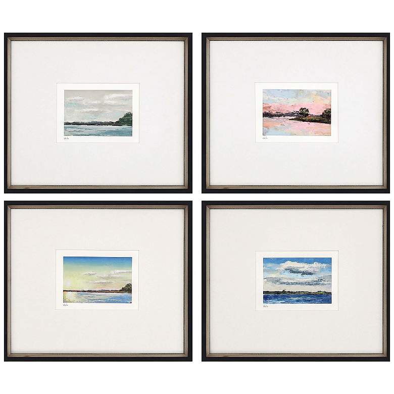 Image 1 Land Study III 19"W x 17"H Framed Art Set of 4