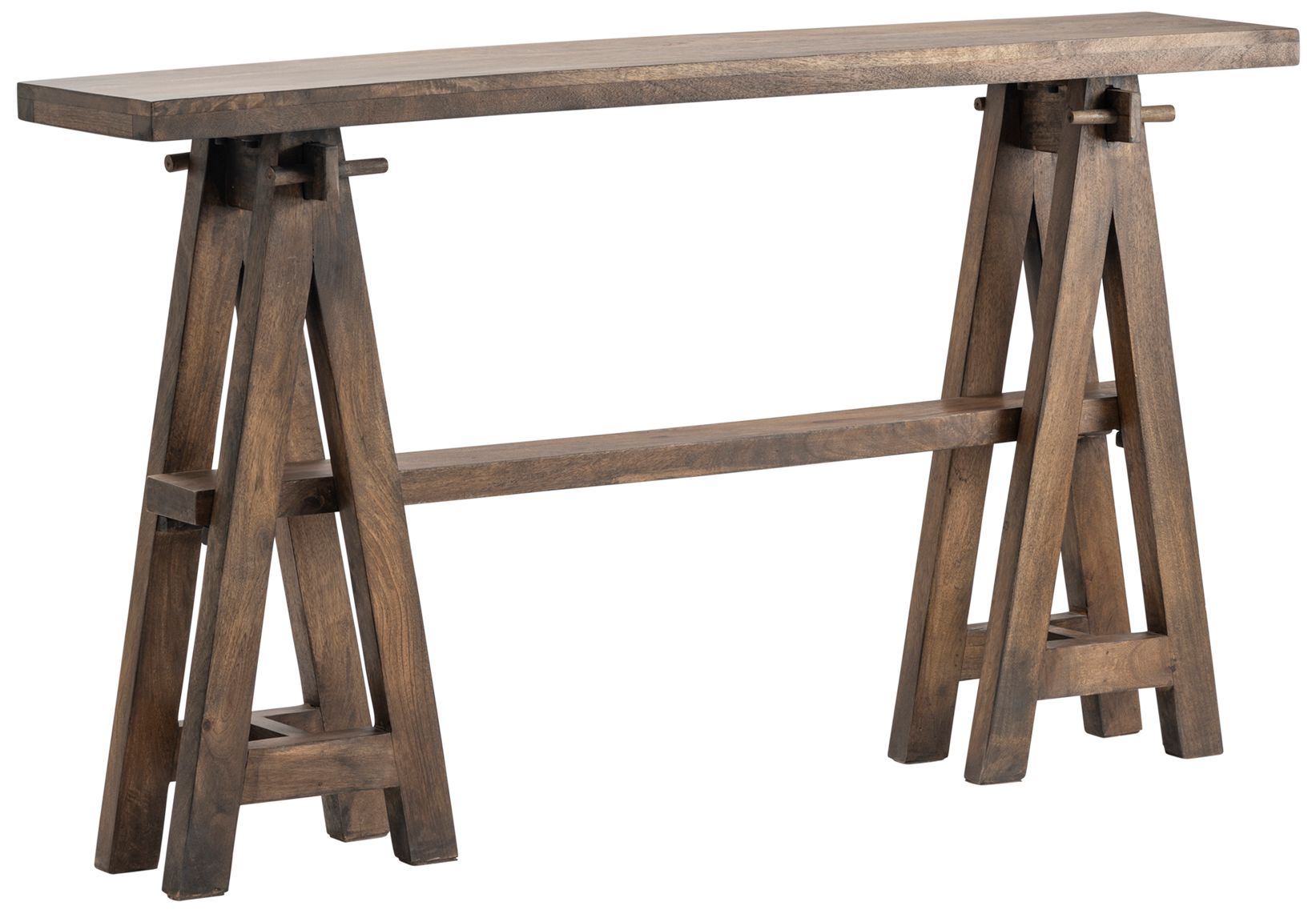 Image 2 Landau Dark Brown Wooden Console Table more views