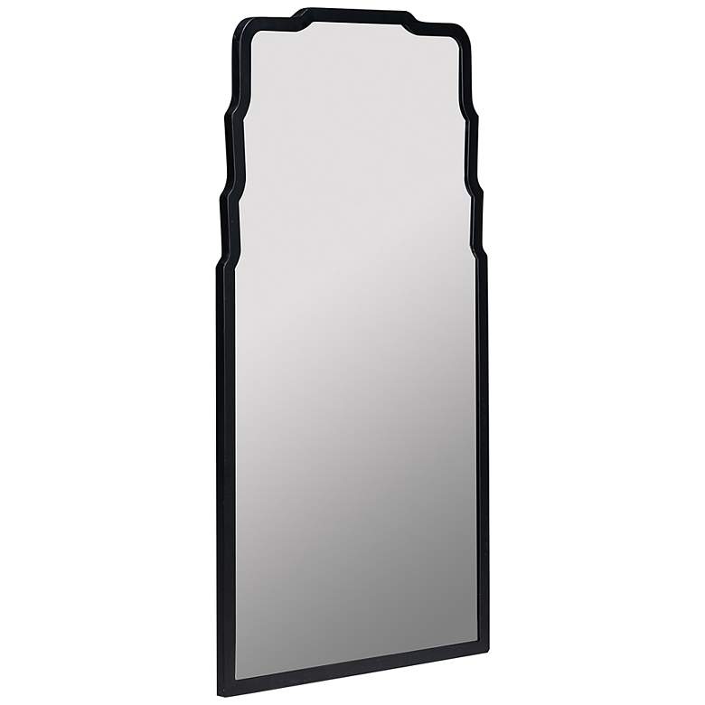 Image 2 Landen Shiny Black 20 inch x 36 inch Metal Wall Mirror