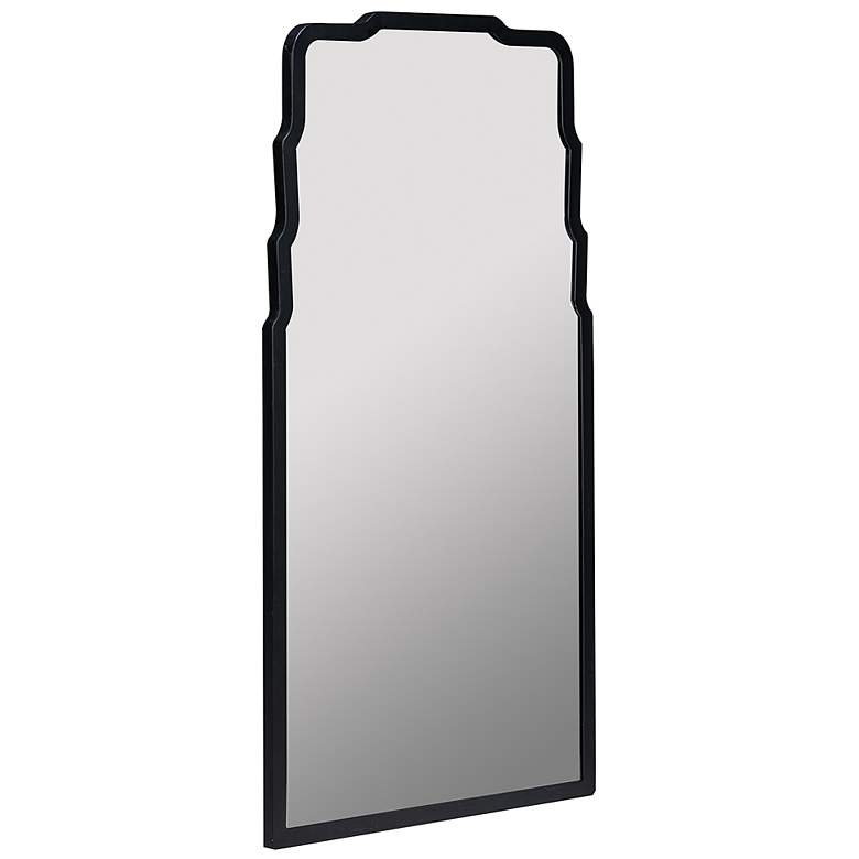 Image 5 Landen Shiny Black 20 inch x 36 inch Metal Wall Mirror more views