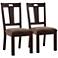 Landess Walnut Wood Dining Chairs Set of 2