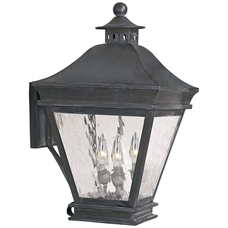 Image 1 Landings Collection 19 1/2 inch High Charcoal Outdoor Wall Light