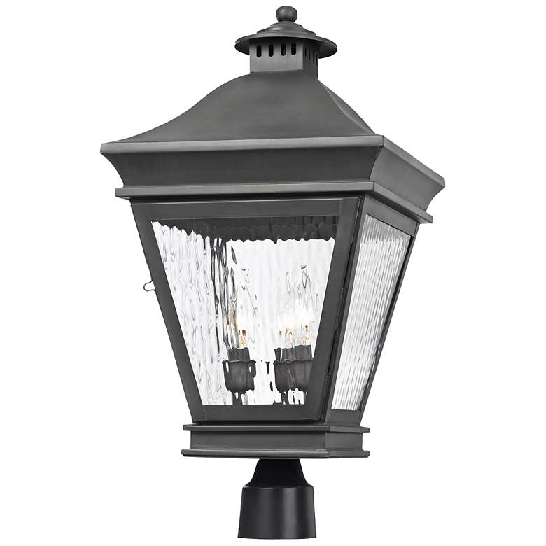 Image 1 Landings Collection 22 inch High Charcoal Outdoor Post Light