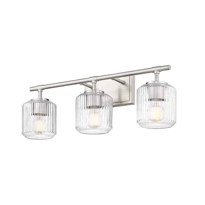 Image 5 Landon 24" Wide Brushed Nickel 3-Light Bath Light more views