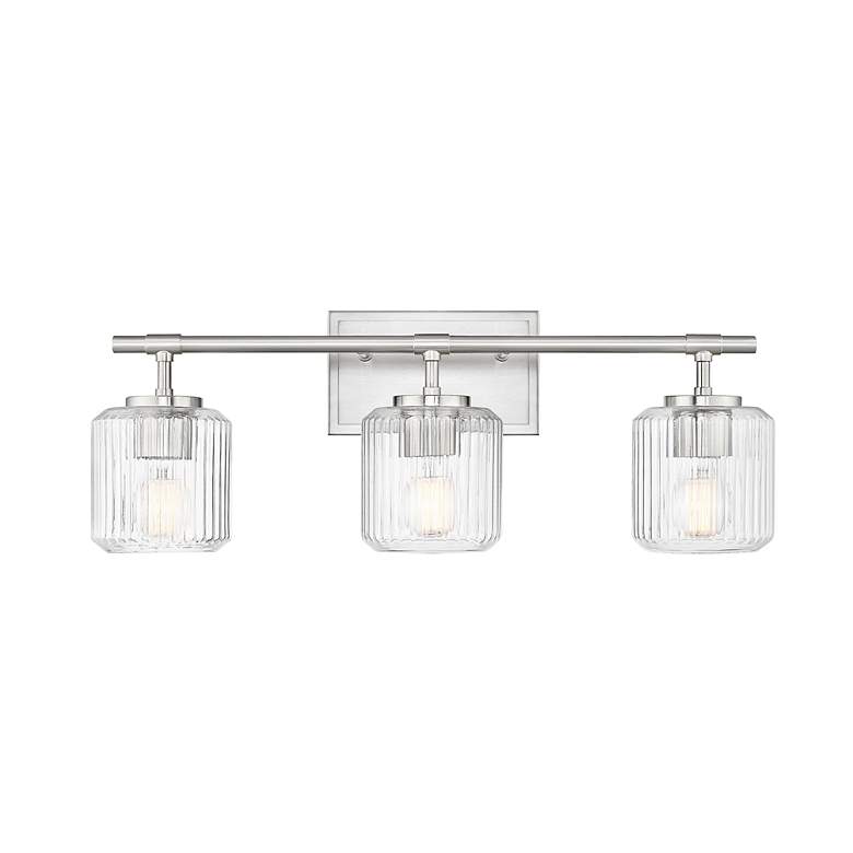 Image 6 Landon 24" Wide Brushed Nickel 3-Light Bath Light more views