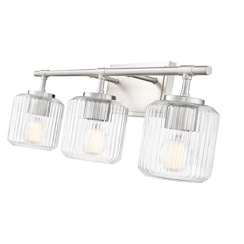 Image 7 Landon 24" Wide Brushed Nickel 3-Light Bath Light more views