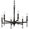 Landon 26" Wide 6-Light Matte Black Chandelier