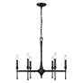 3_Landon 26" Wide 6-Light Matte Black Chandelier more views