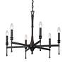 5_Landon 26" Wide 6-Light Matte Black Chandelier more views
