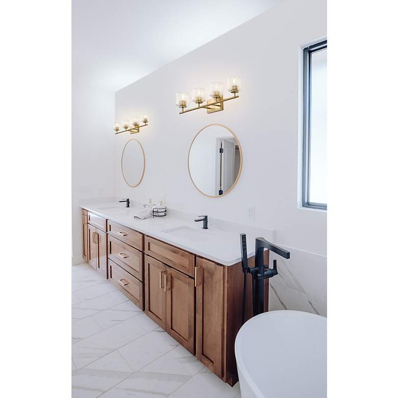 Image 3 Landon 32" Wide Modern Gold 4-Light Vanity Bath Light more views