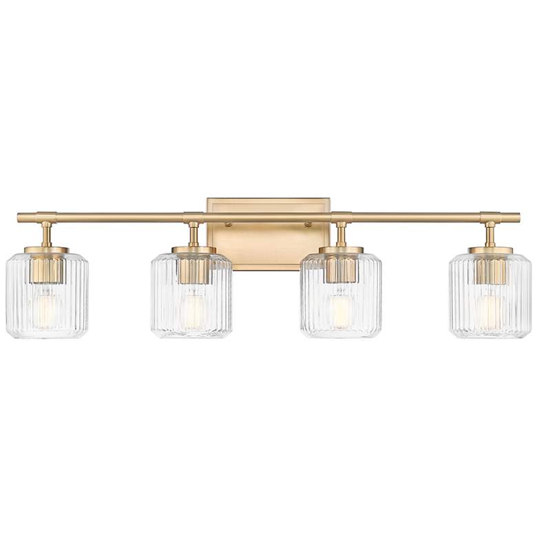 Image 6 Landon 32" Wide Modern Gold 4-Light Vanity Bath Light more views