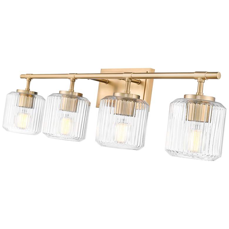 Image 7 Landon 32" Wide Modern Gold 4-Light Vanity Bath Light more views