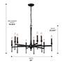 6_Landon 34" Wide 9-Light Matte Black Chandelier more views