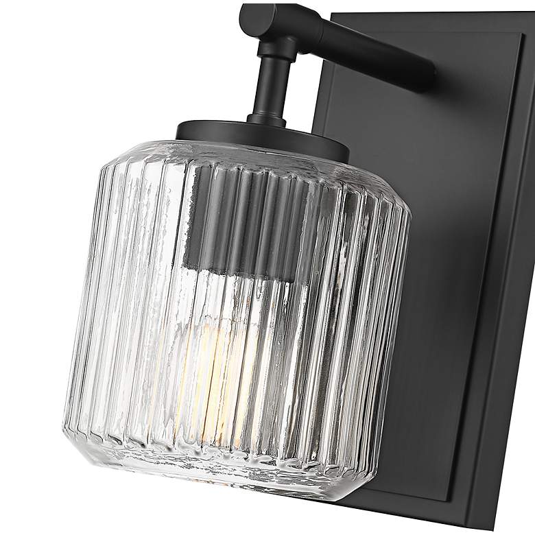 Image 3 Landon 8 3/4" High Matte Black Wall Sconce more views