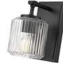 3_Landon 8 3/4" High Matte Black Wall Sconce more views