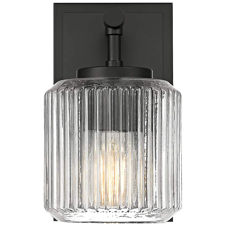 Image 4 Landon 8 3/4" High Matte Black Wall Sconce more views