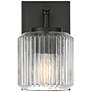 4_Landon 8 3/4" High Matte Black Wall Sconce more views