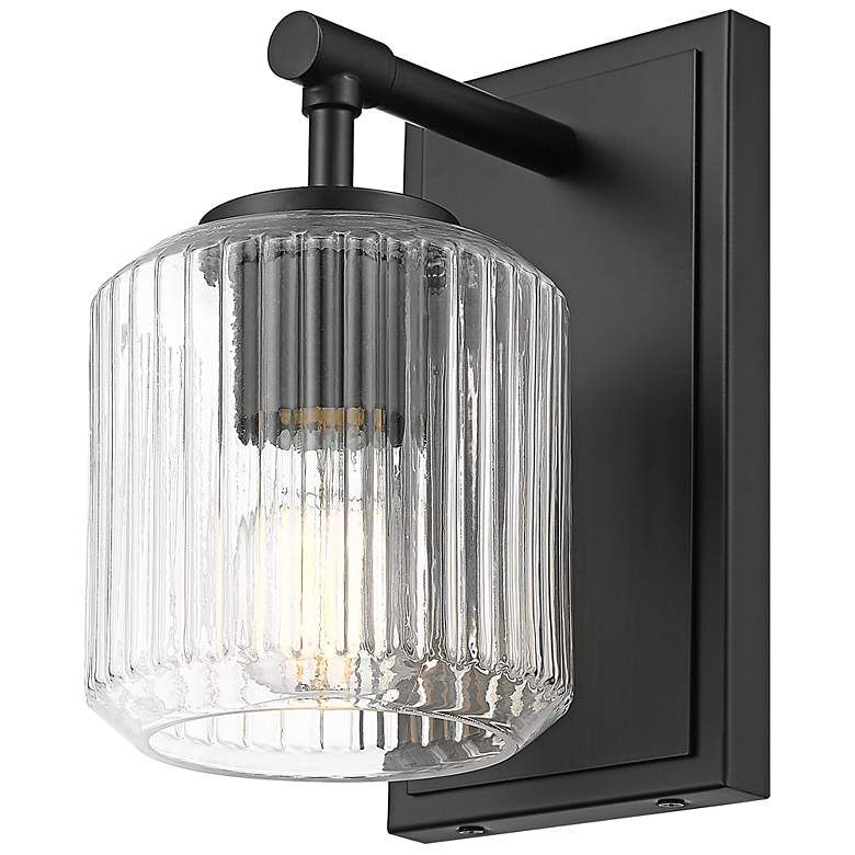 Image 5 Landon 8 3/4" High Matte Black Wall Sconce more views
