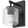 6_Landon 8 3/4" High Matte Black Wall Sconce more views