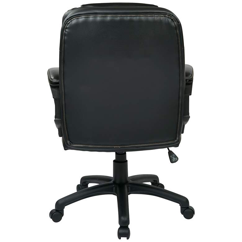 Image 4 Landon Black Faux Leather Adjustable Office Managers Chair more views