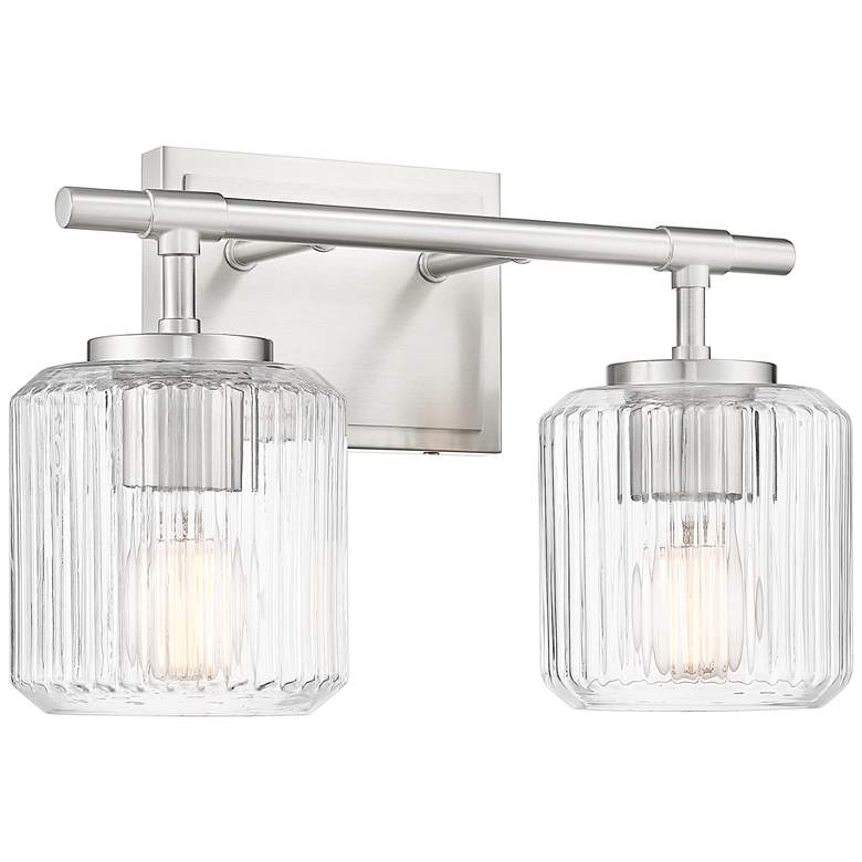 Image 1 Landon by Z-Lite Brushed Nickel 14 inch 2 Light Vanity