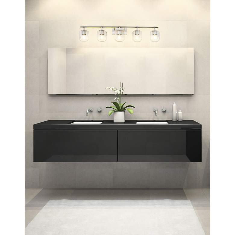 Image 2 Landon by Z-Lite Brushed Nickel 42 inch 5 Light Vanity more views