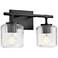 Landon by Z-Lite Matte Black 14 inch 2 Light Vanity