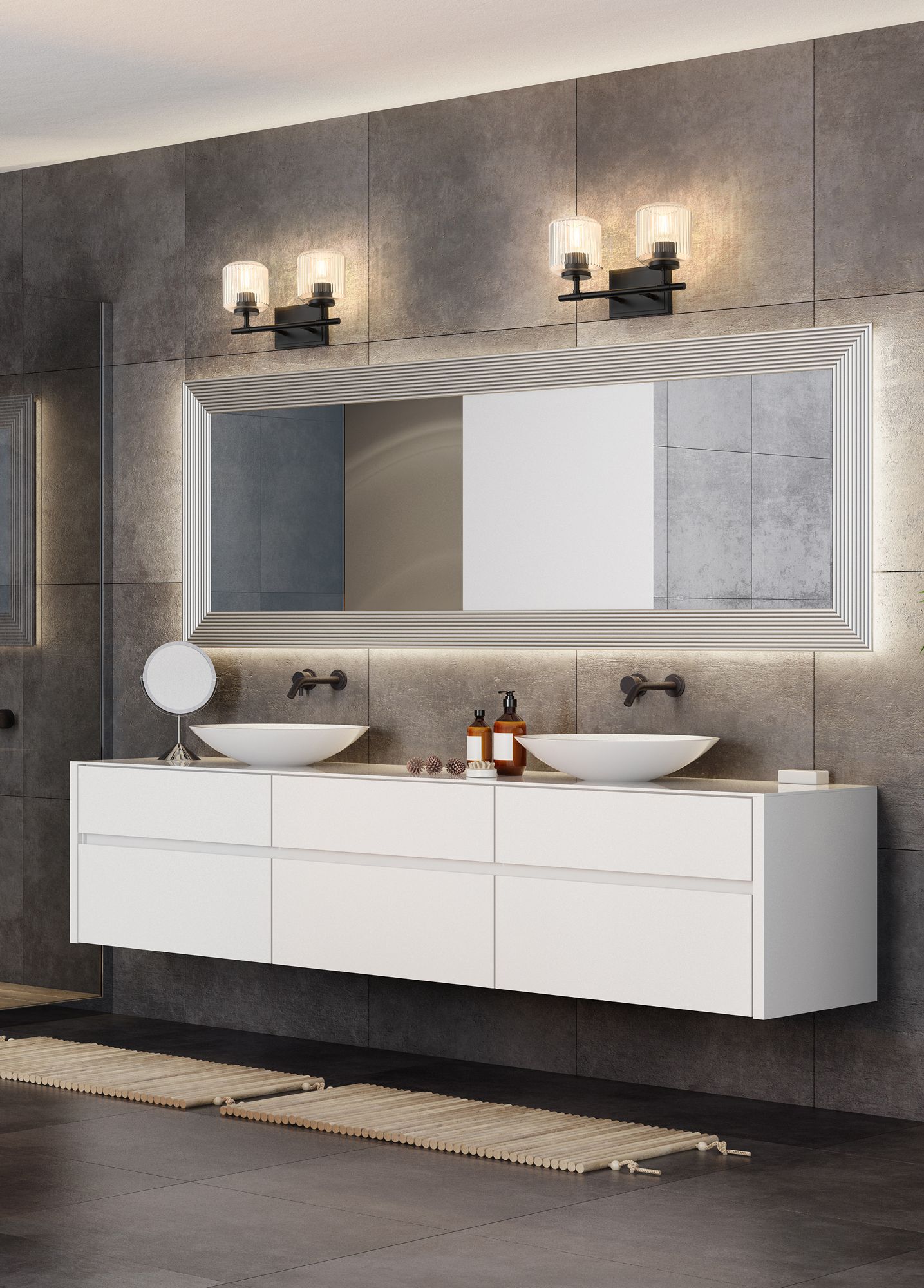 Image 2 Landon by Z-Lite Matte Black 14 inch 2 Light Vanity more views