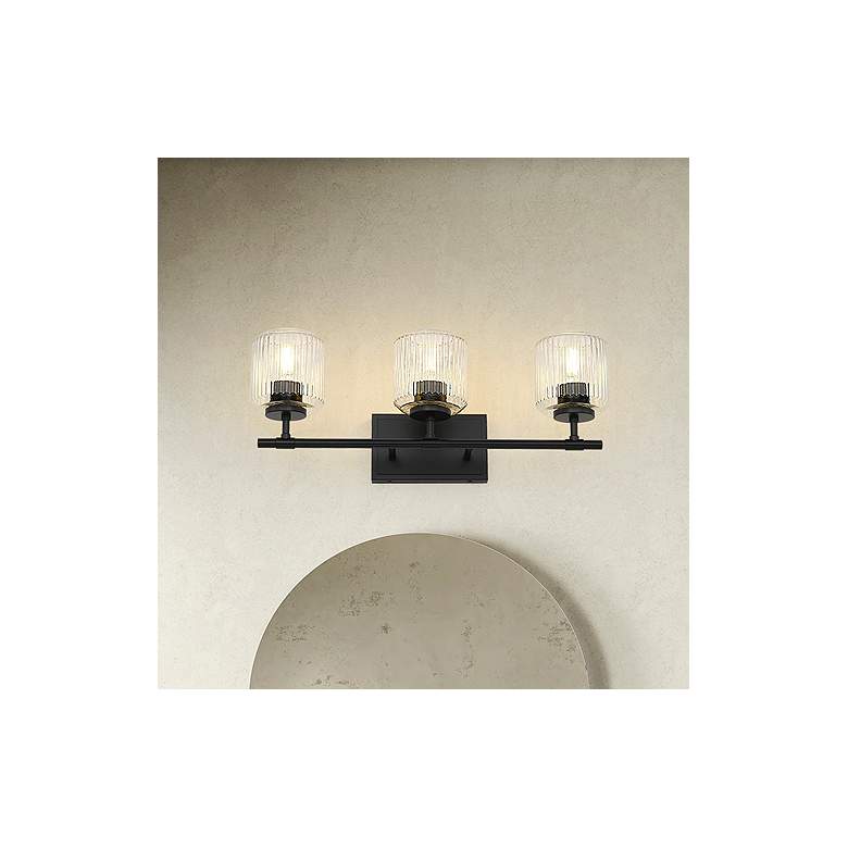 Image 1 Landon by Z-Lite Matte Black 24 inch 3 Light Vanity