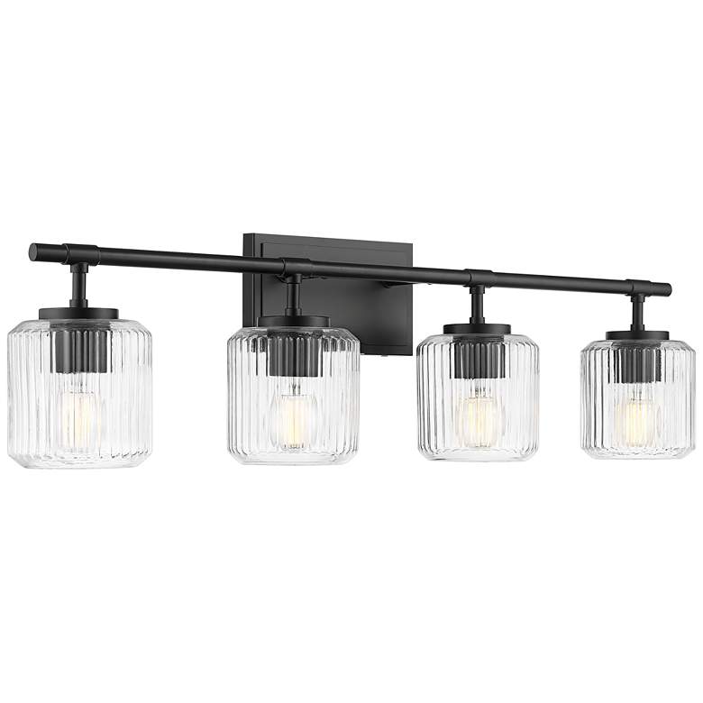 Image 2 Landon by Z-Lite Matte Black 32 inch 4 Light Vanity