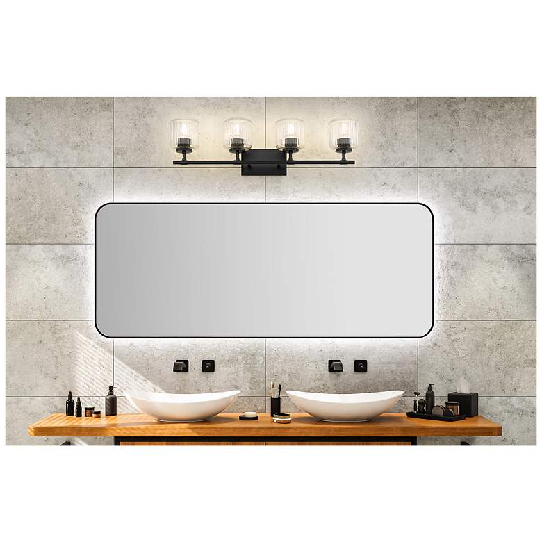 Image 3 Landon by Z-Lite Matte Black 32 inch 4 Light Vanity more views