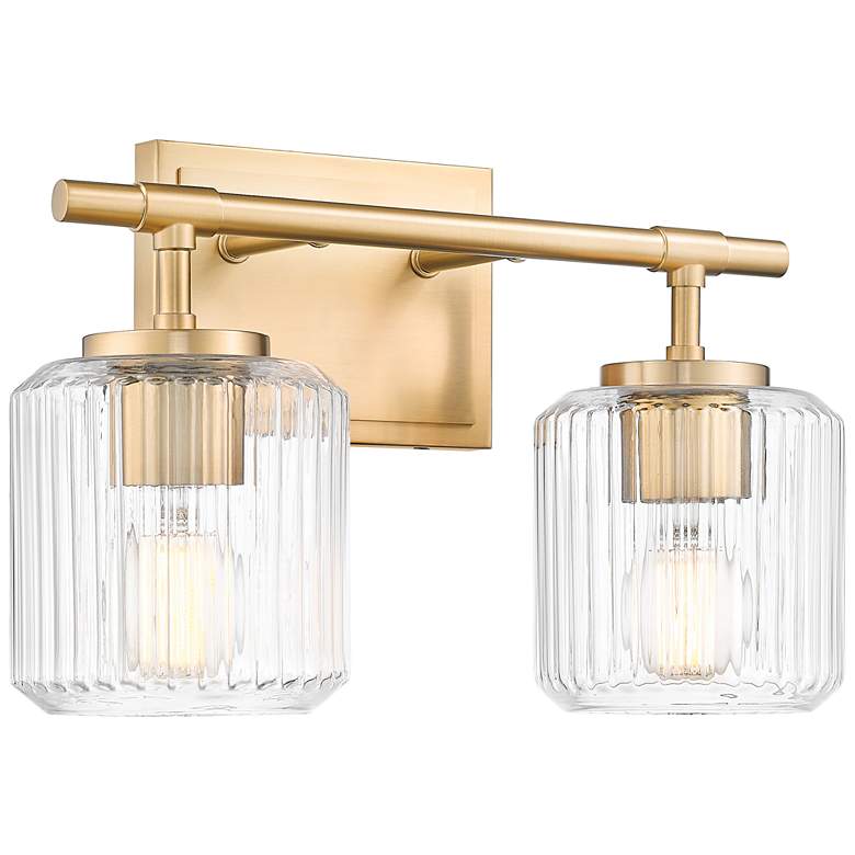 Image 1 Landon by Z-Lite Modern Gold 14 inch 2 Light Vanity