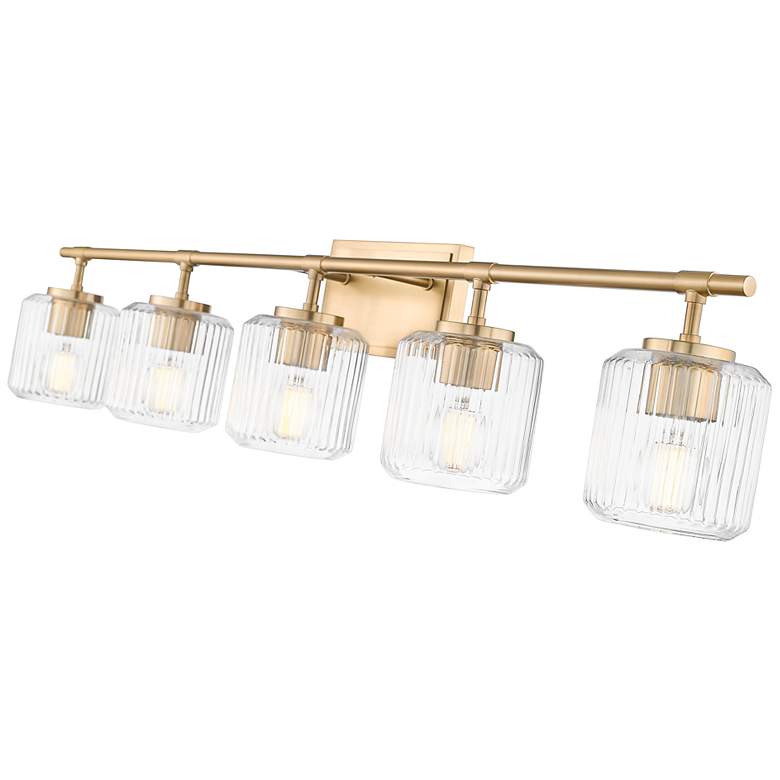 Image 7 Landon by Z-Lite Modern Gold 42 inch 5 Light Vanity more views