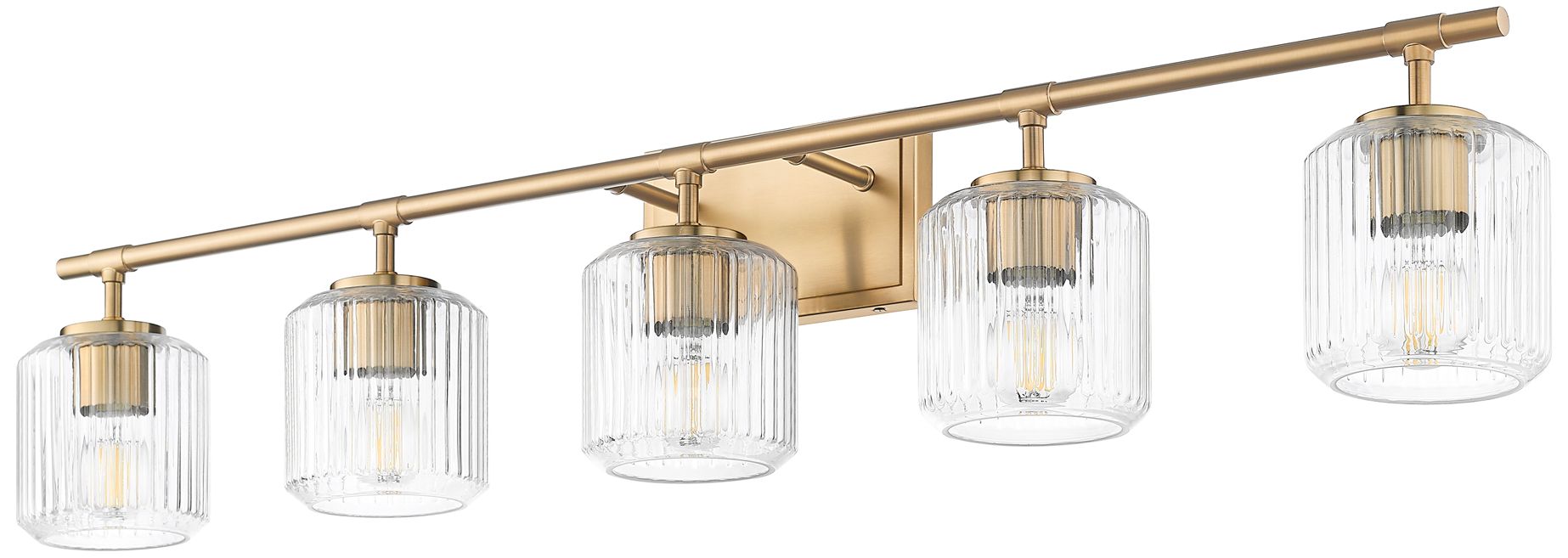 Landon by Z-Lite Modern Gold 42 inch 5 Light Vanity