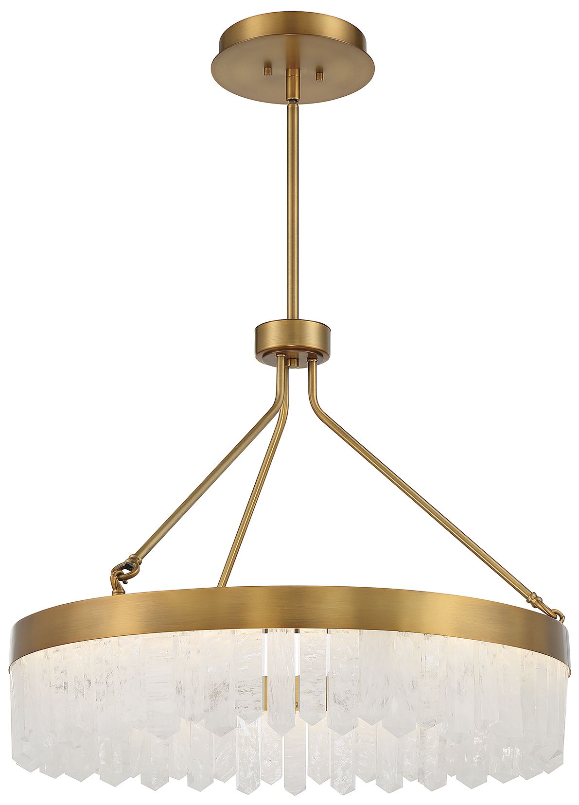 Landon LED Pendant in Warm Brass