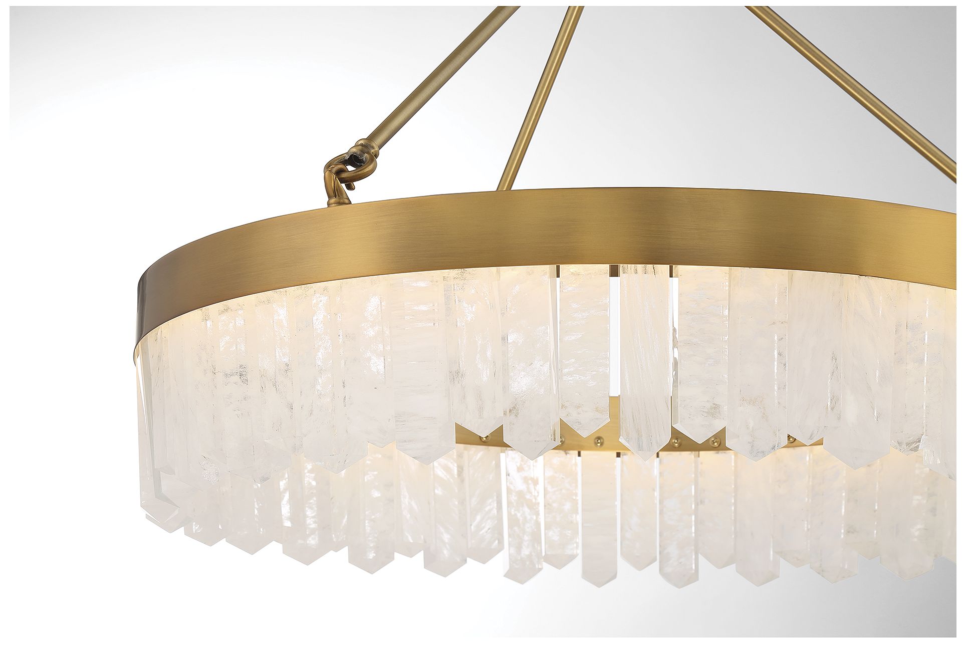 Landon LED Pendant in Warm Brass