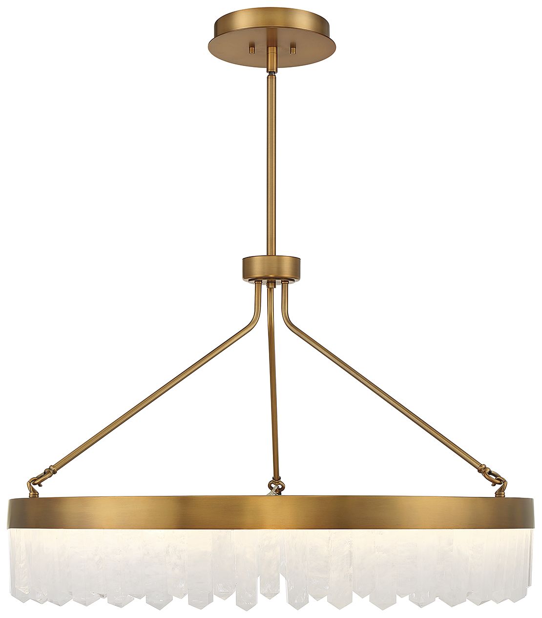 Landon LED Pendant in Warm Brass