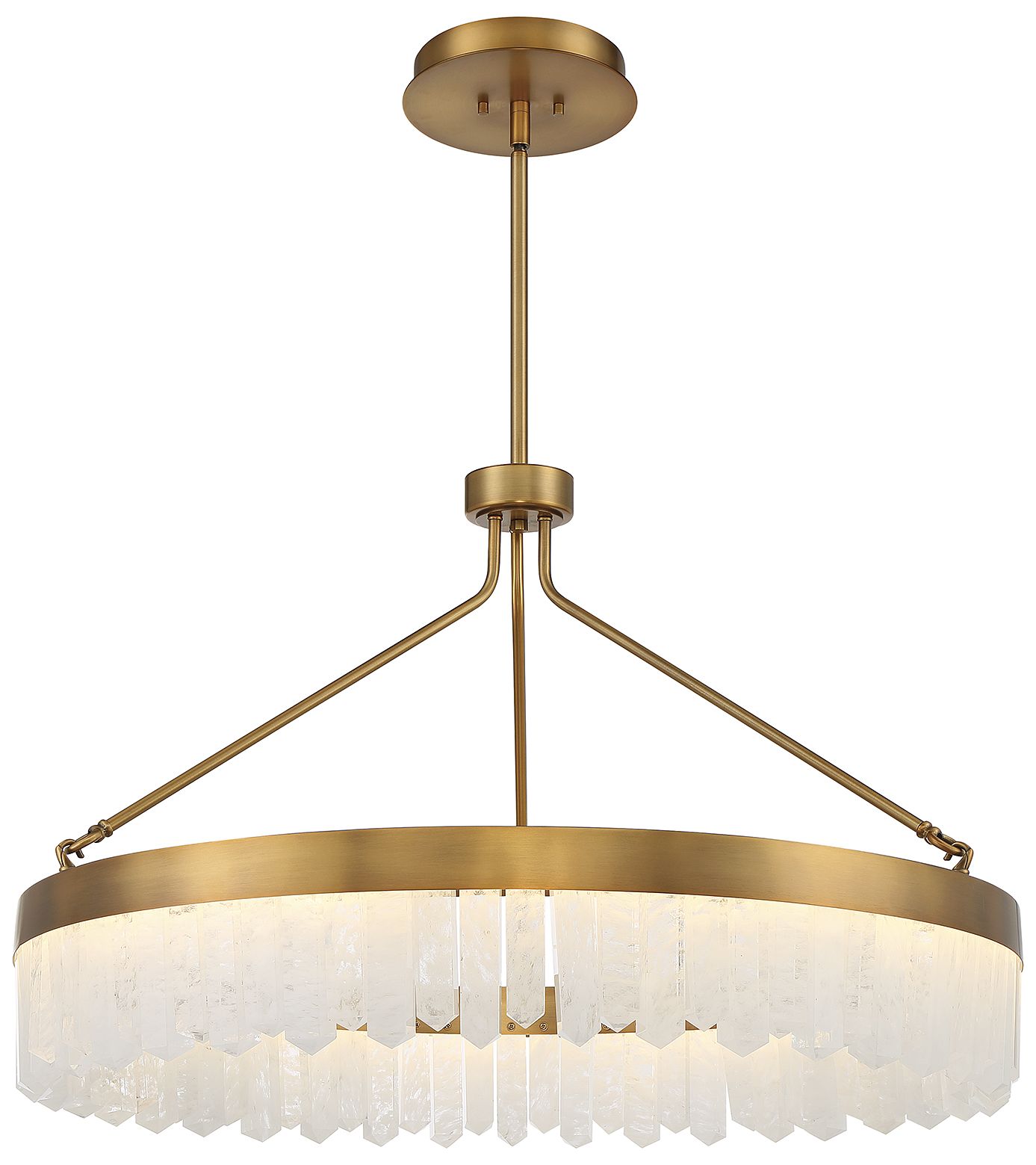 Image 3 Landon LED Pendant in Warm Brass more views