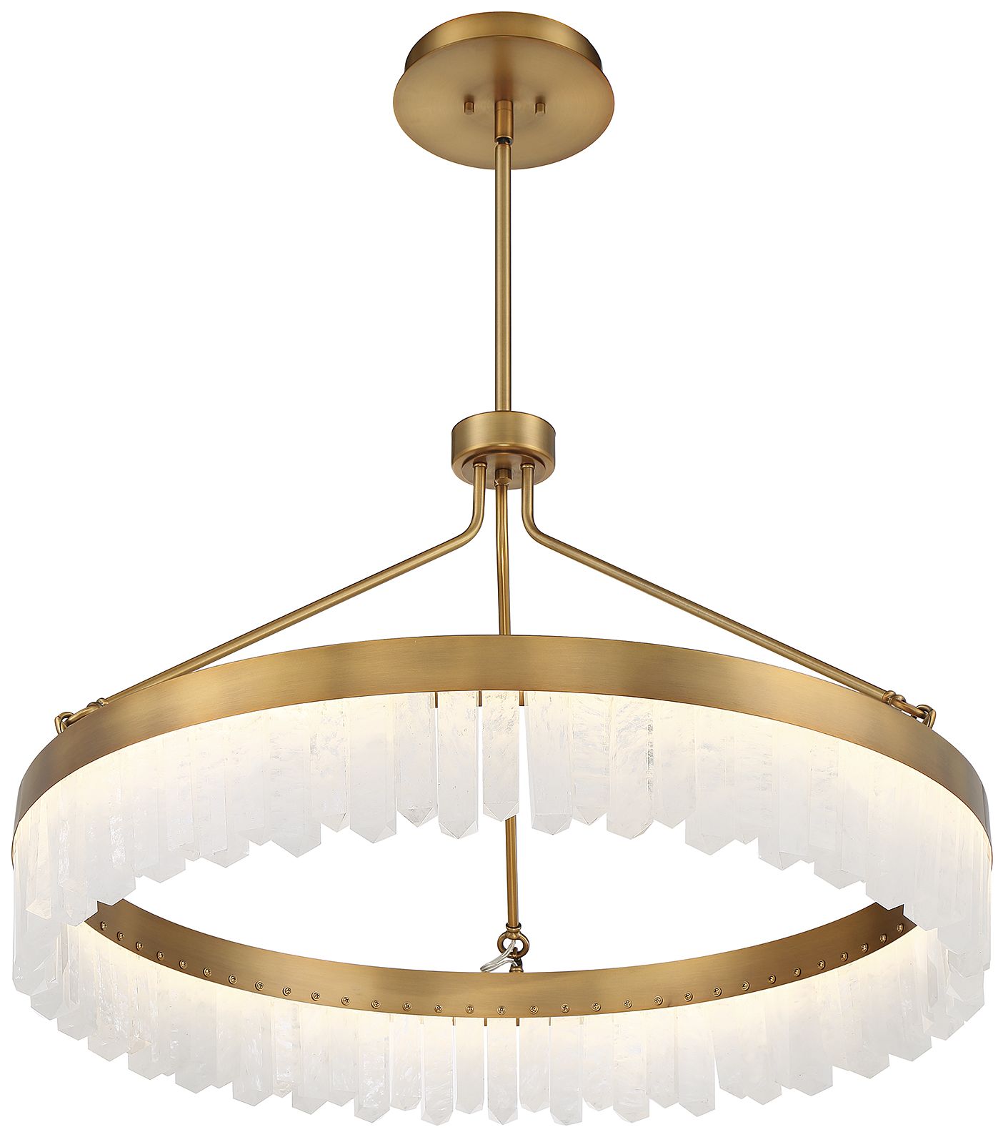 Image 4 Landon LED Pendant in Warm Brass more views
