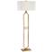 Landon Warm Antique Brass Modern Luxe Floor Lamp