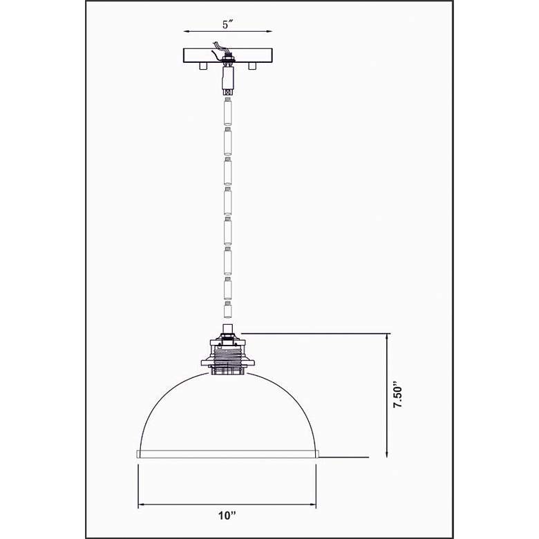 Image 7 Landry 10"W Matte White and Brushed Nickel Dome Mini Pendant more views