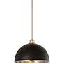 1_Landry 14" Wide Brushed Nickel and Matte Black Pendant Light