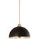Landry 14" Wide Brushed Nickel and Matte Black Pendant Light