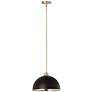 6_Landry 14" Wide Brushed Nickel and Matte Black Pendant Light more views