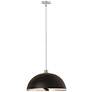 1_Landry 20" Wide Matte Black and Chrome Pendant Light