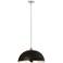 Landry 20" Wide Matte Black and Chrome Pendant Light