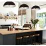 2_Landry 20" Wide Matte Black and Chrome Pendant Light more views